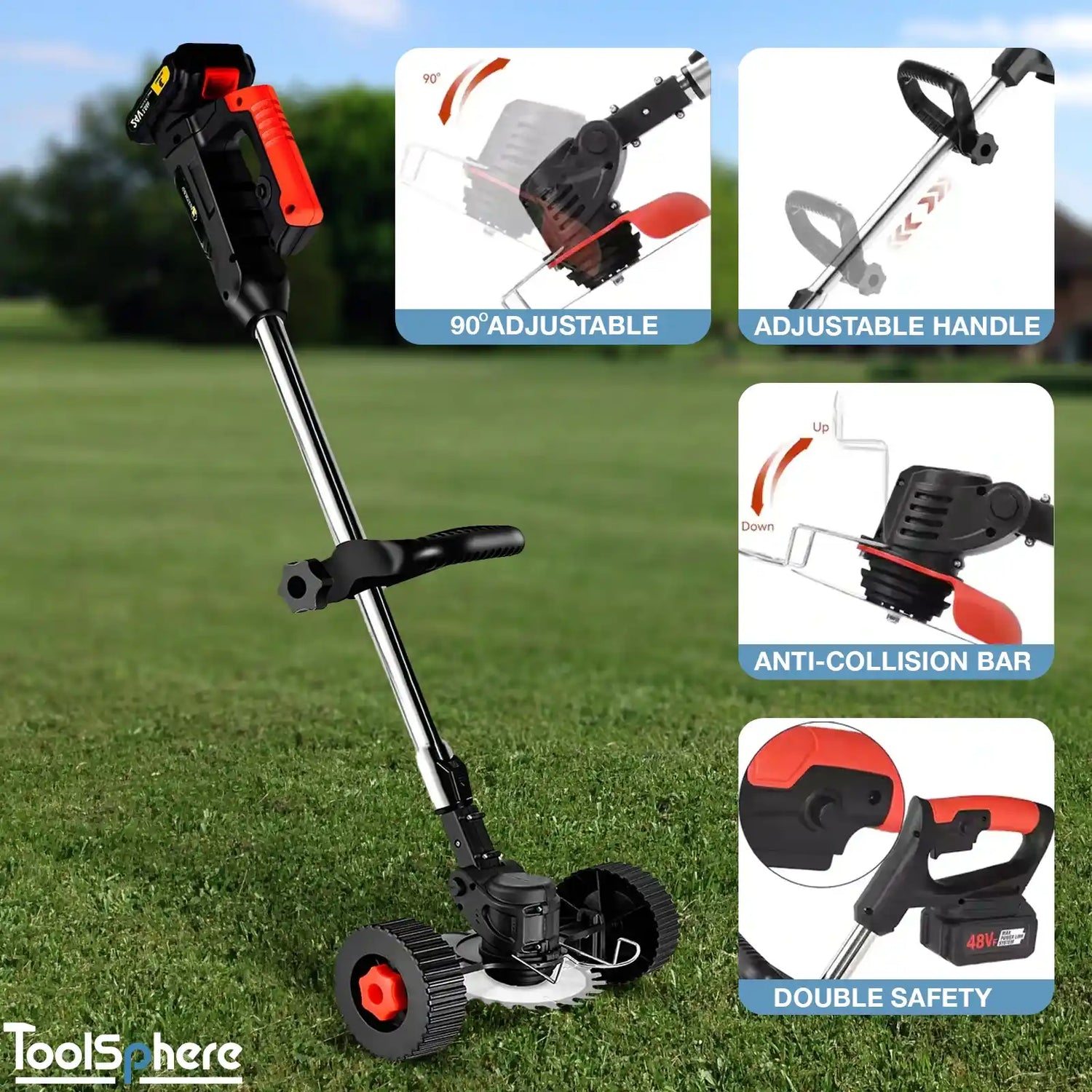 3-in-1 Cordless Grass Trimmer