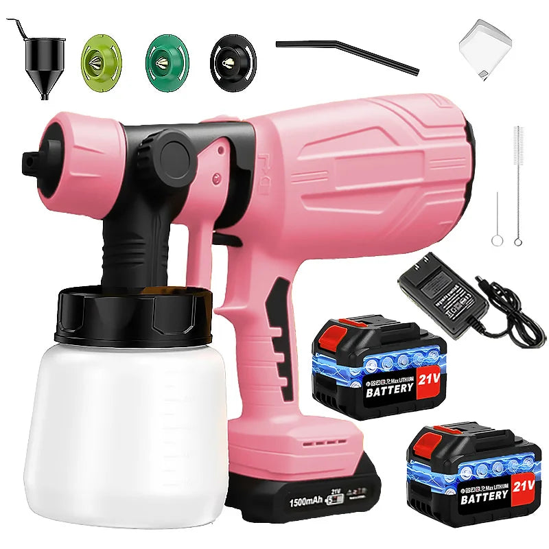 High-pressure Cordless Paint Sprayer with 2 Batteries
