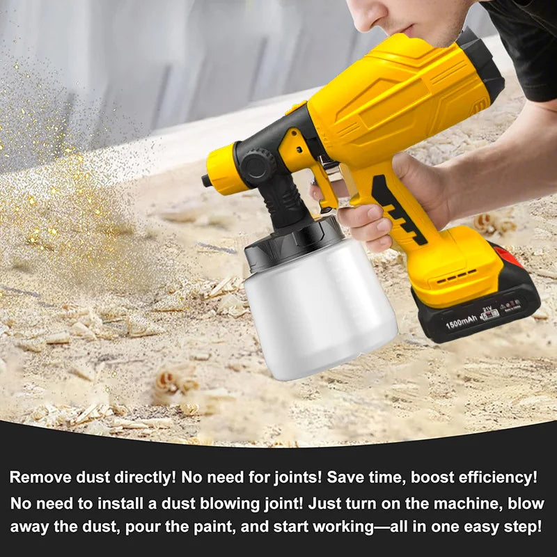 High-pressure Cordless Paint Sprayer with 2 Batteries