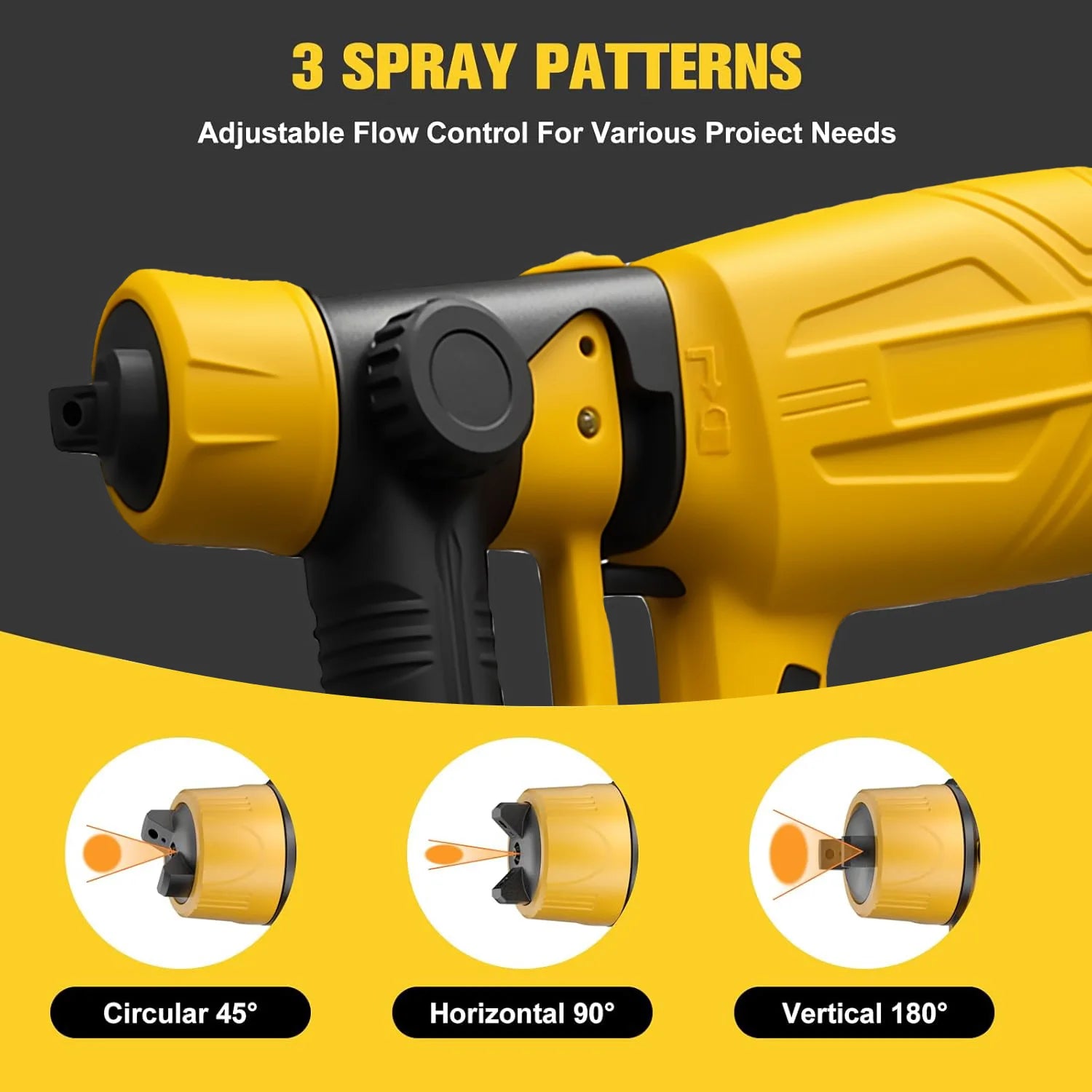 High-pressure Cordless Paint Sprayer with 2 Batteries